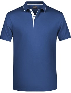 Daiber JN 728 Pánské piqué polo s kontrastní légou 02.0728 navy/white