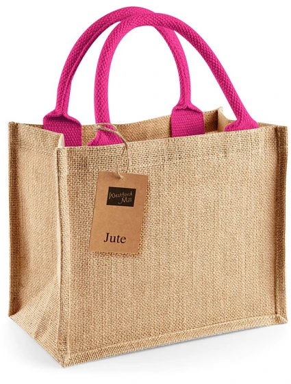 Westford Mill W 412 Jutová nákupní taška Mini 50.0412 natural/fuchsia