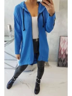 Mikina se zipem na zádech z džínoviny