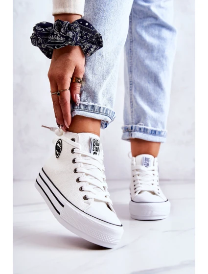 Dámské Tenisky Big Star Bily GG274013 Dámské Tenisky Big Star Bily GG274013