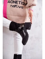 Dámské Teplé Kozačky Na Podpatku černé model 21596774 - Boto