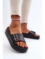 Dámské Pěnové Žabky Na Platformě S Big Star Černé model 21654891 - Big Star Shoes Dámské Pěnové Žabky Na Platformě S Big Star Černé model 21654891 - Big Star Shoes