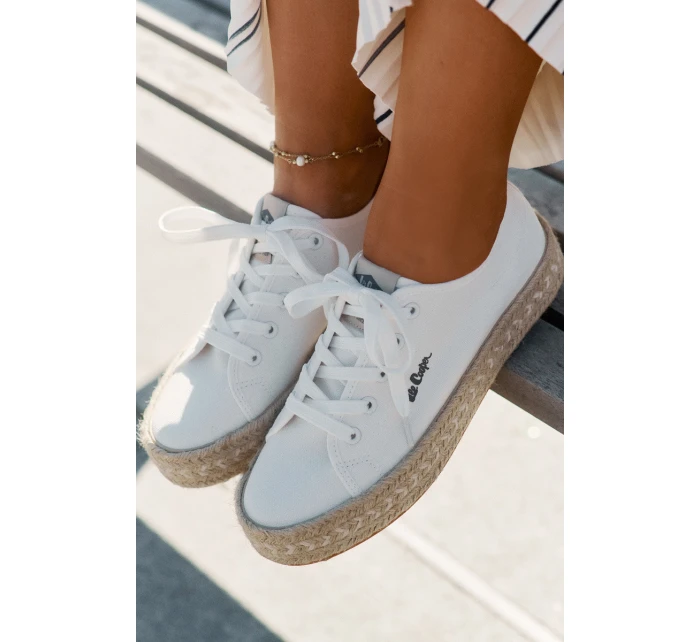Dámské Tenisky S Pletením model 21694029 Bílé - Lee Cooper Dámské Tenisky S Pletením model 21694029 Bílé - Lee Cooper