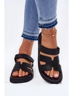 Dámské Pantofle Na Suchý Zip model 21697774 Černé - VINCEZA