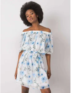 Šaty LK SK 508208.65P bílá a modrá