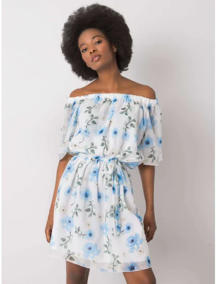 Šaty LK SK 508208.65P bílá a modrá