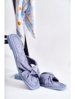 Dámské módní semišové pantofle modre Lorrie