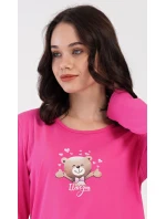 Dámské pyžamo dlouhé Méďa I love model 20848207 - Vienetta