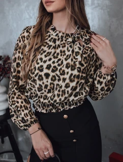 dámská oversize halenka s leopardím vzorem model 21982070 - Dstreet