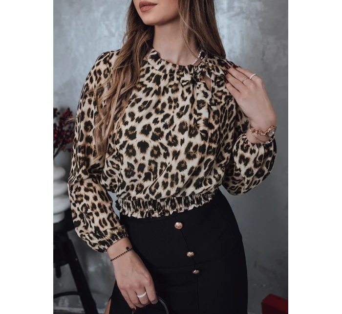 dámská oversize halenka s leopardím vzorem model 21982070 - Dstreet