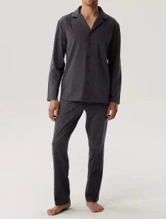 Pyžamo Atlantic BNMP-001 long/r S-2XL pánské pyžamo na zip