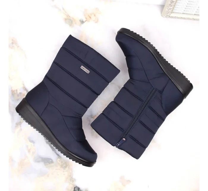 Dámské vysoké sněhule W EVE436B navy blue - Novinky