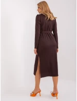 LK SK 509447 šaty.75P tmavě hnědá LK SK 509447 šaty.75P tmavě hnědá