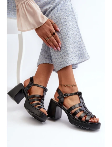 Sandály na podpatku model 211947 Step in style Sandály na podpatku model 211947 Step in style