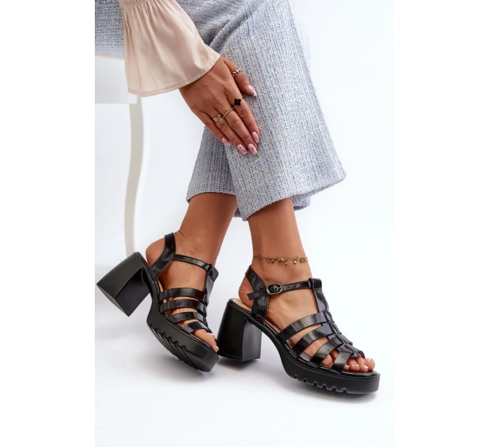 Sandály na podpatku model 211947 Step in style Sandály na podpatku model 211947 Step in style