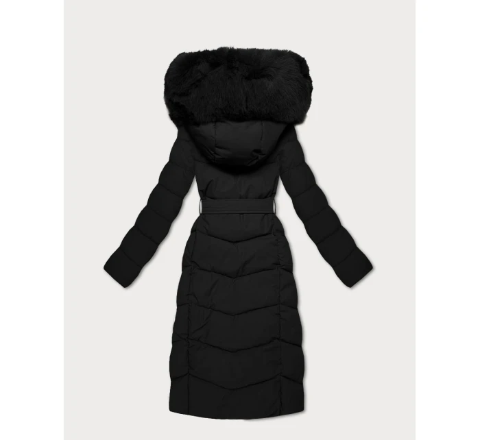 Damska kurtka zimowa z panelem czarna model 21721906 - S'WEST