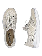 Dámská zlatá prolamovaná sportovní obuv model 22097169 - Rieker