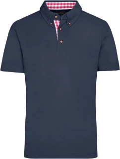 Daiber JN 716 Pánské piqué polo v tradičním krojovém stylu 02.0716 navy/red white