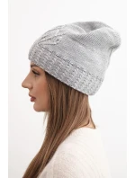 Dámská zimní čepice z vlny s a prodlouženými stranami fialová model 21865214 - K-Fashion Dámská zimní čepice z vlny s a prodlouženými stranami fialová model 21865214 - K-Fashion