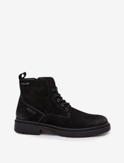 Kožené Zateplené Boty Pro Muže Na Zip Big Star OO174148 Černé