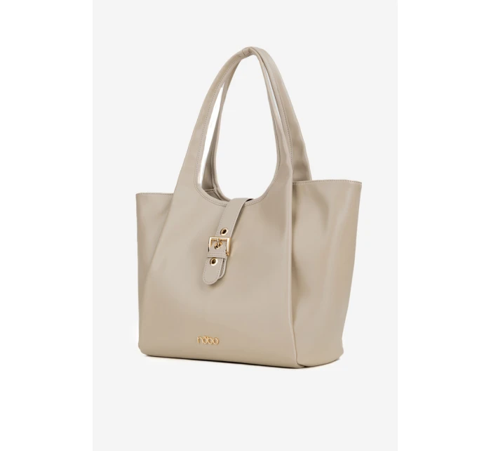 Taška shopper s přezkou NOBO BAG6010-015 světle béžová