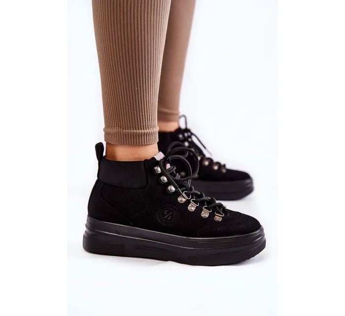 Boty Cross Jeans KK2R4074C Černé Boty Cross Jeans KK2R4074C Černé