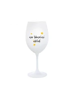 NA VÁNOČNÍ ÚKLID - bílá sklenice na víno 350 ml NA VÁNOČNÍ ÚKLID - bílá sklenice na víno 350 ml