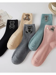 WiK SO&LI QY009-8 Dámské ponožky 060 Zirconia bear 35-42