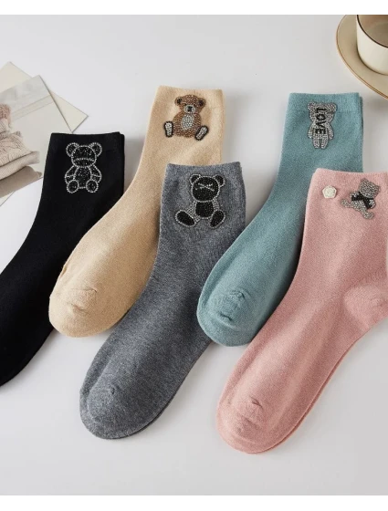 WiK SO&LI QY009-8 Dámské ponožky 060 Zirconia bear 35-42