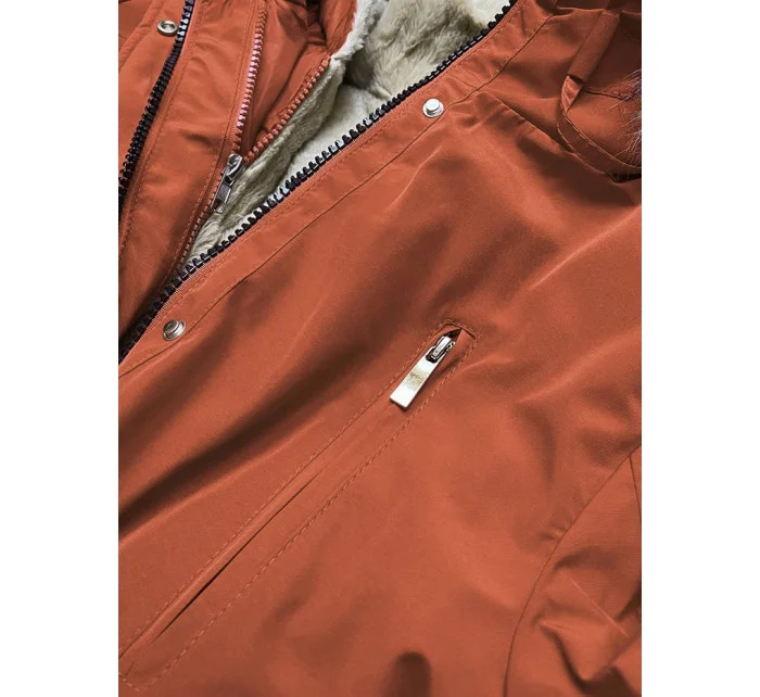 DAMSKA KURTKA ZIMOWA NA MISIU BEŻ model 21242896 - MHM