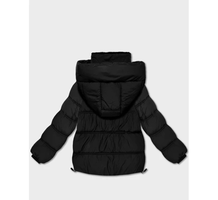 kurtka z kapturem czarna model 21765112 - HAPPY HOUSE kurtka z kapturem czarna model 21765112 - HAPPY HOUSE
