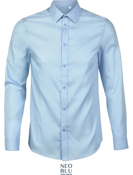 NEOBLU Blaise Men Mikro keprová košile s dlouhým rukávem 24.3182 soft blue NEOBLU Blaise Men Mikro keprová košile s dlouhým rukávem 24.3182 soft blue