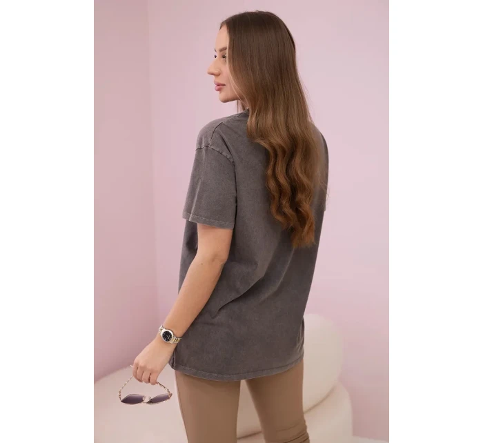 Halenka z rubané bavlny Rock n roll hnědý Halenka z rubané bavlny Rock n roll hnědý