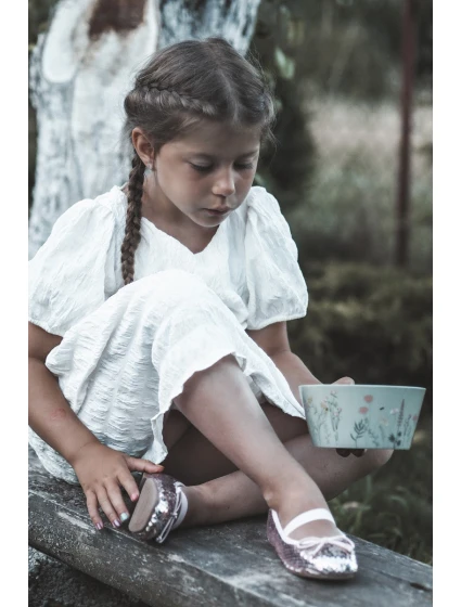 Dětské lodičky zdobené flitry růžové model 21663640 - Boto Dětské lodičky zdobené flitry růžové model 21663640 - Boto