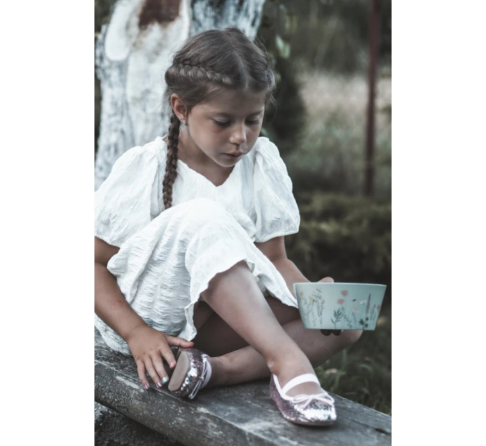 Dětské lodičky zdobené flitry růžové model 21663640 - Boto Dětské lodičky zdobené flitry růžové model 21663640 - Boto