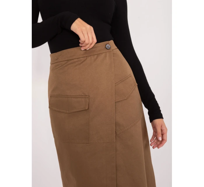 Spódnica EM SD model 19648702 brązowy - FPrice