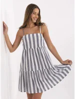 Šaty LK SK 507684.14 tmavě modrá a bílá