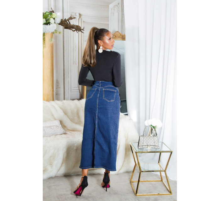 Sexy Musthave Denim Skirt with Slit
