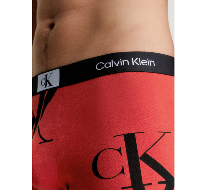 Pánské boxerky 000NB3403A GNP červené s potiskem - Calvin Klein