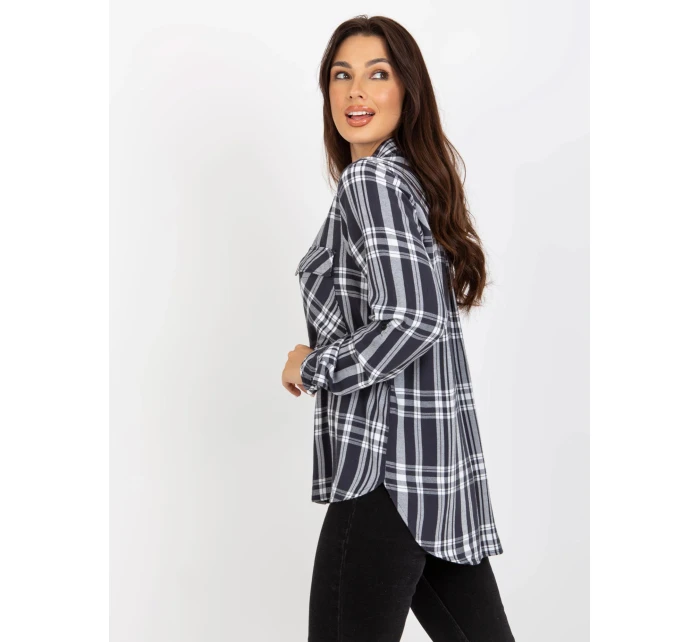 Dámská halenka D70039Z11082A tmavě šedá - FPrice Dámská halenka D70039Z11082A tmavě šedá - FPrice