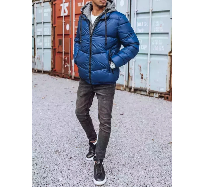 Pánská prošívaná zimní bunda modrá FashionStreet TX3827