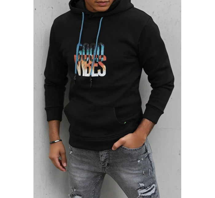 Pánská zateplená mikina s kapucí černá Dstreet model 21966142 - FashionStreet