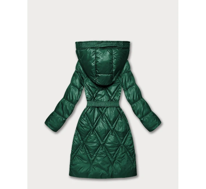 Zelený prošívaný kabát pro přechodné období s kapucí Goodlookin (Y3-9215-33)