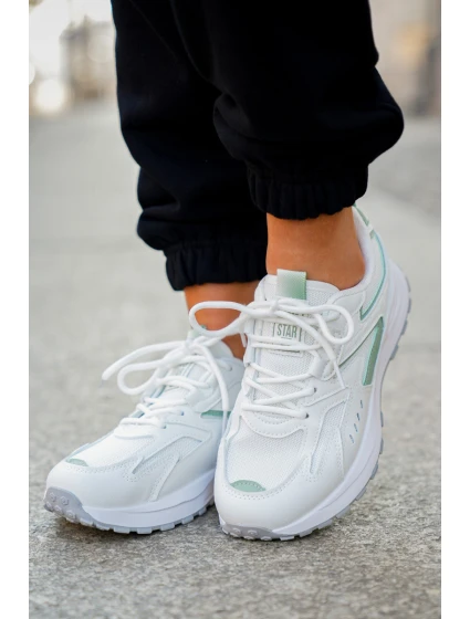 Dámské Sportovní Boty Big Star NN274A095 HI-POLY SYSTEM Bílá-Zelená Dámské Sportovní Boty Big Star NN274A095 HI-POLY SYSTEM Bílá-Zelená