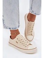 Dámské nízké tenisky Big Star model 22069453 Béžové - Big Star Shoes Dámské nízké tenisky Big Star model 22069453 Béžové - Big Star Shoes