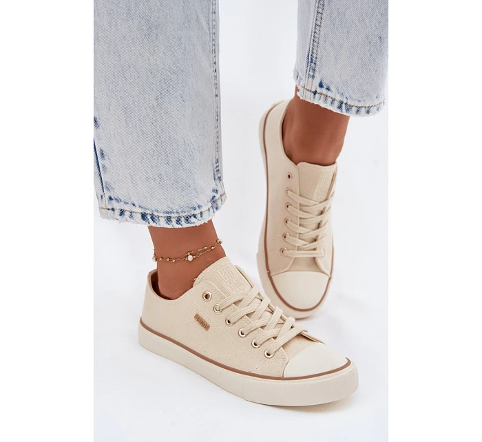 Dámské nízké tenisky Big Star model 22069453 Béžové - Big Star Shoes Dámské nízké tenisky Big Star model 22069453 Béžové - Big Star Shoes