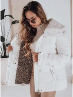 Dámská prošívaná bunda WINTERGIRL bílá FashionStreet TY4934