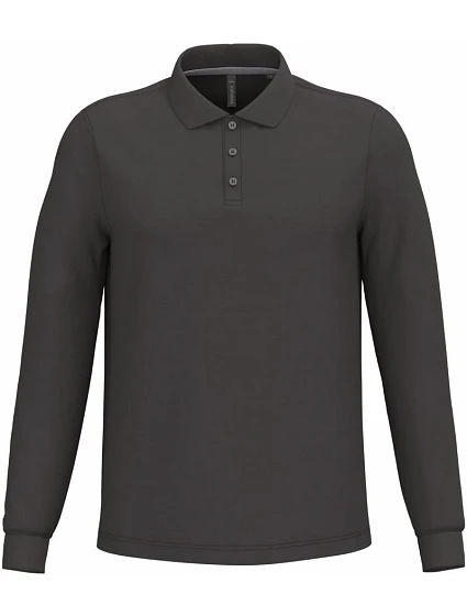 Kariban K 243 Pánské piqué polo s dlouhým rukávem 20.K243 dark grey Kariban K 243 Pánské piqué polo s dlouhým rukávem 20.K243 dark grey
