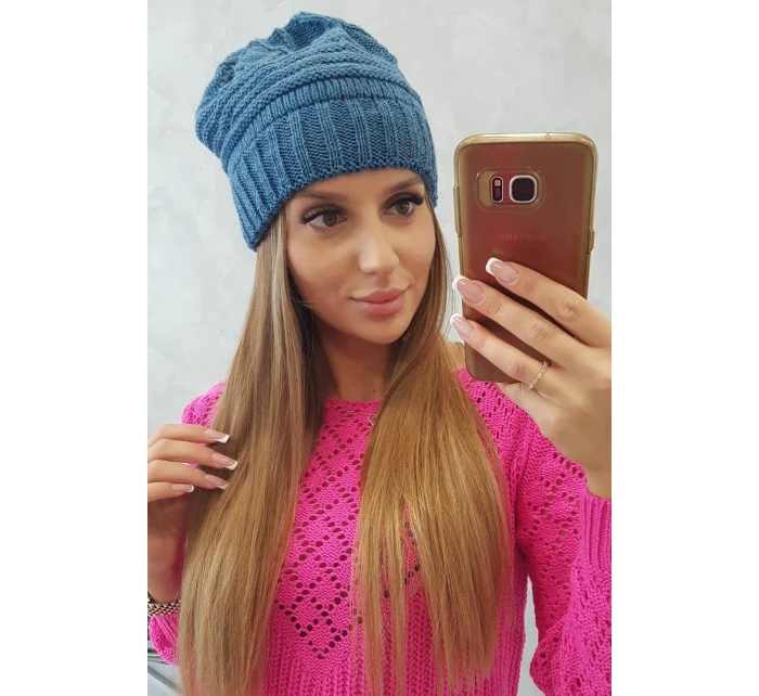 Dámská čepice denim model 18751807 - K-Fashion Dámská čepice denim model 18751807 - K-Fashion