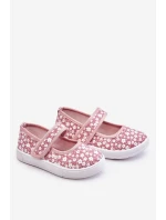 Dětské balerínky na suchý zip v potisku růžové Selah Dětské balerínky na suchý zip v potisku růžové Selah